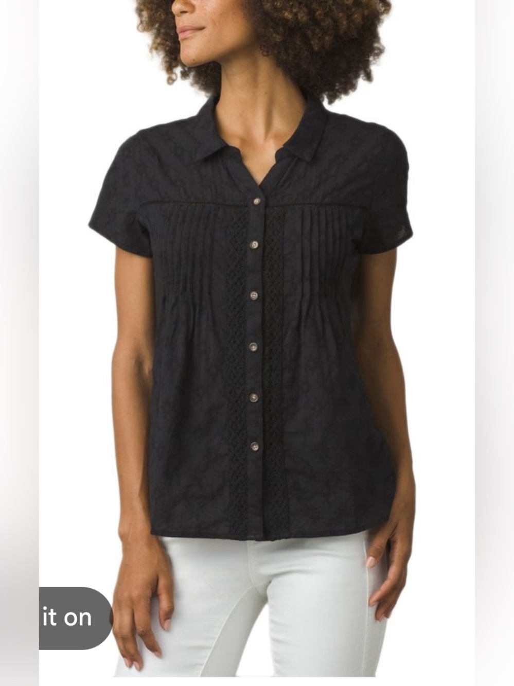 Prana Charcoal Button-Down Shirt Size Medium